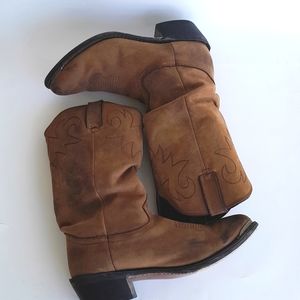 Durango Mens cognac brown leather western cowboy boots size 9.5